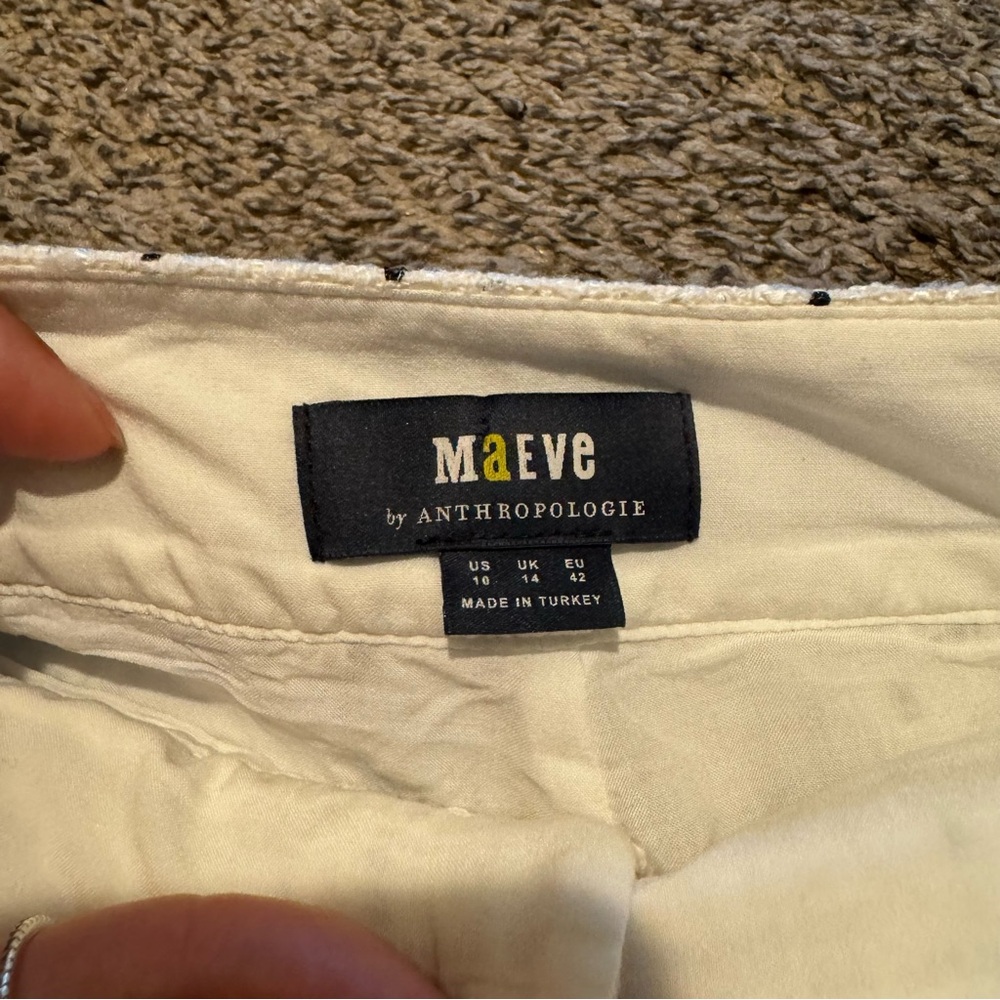 Maeve by Anthropologie White Tweed Shorts size 10 - Picture 7 of 10